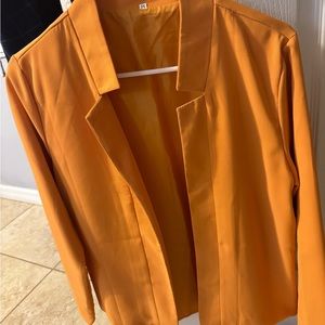 Tangerine colored blazer